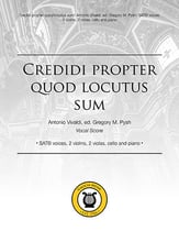 Credidi propter quod locutus sum SATB choral sheet music cover